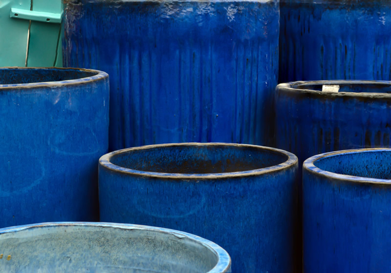 Blue Pots by Alleesha Del Macdonald